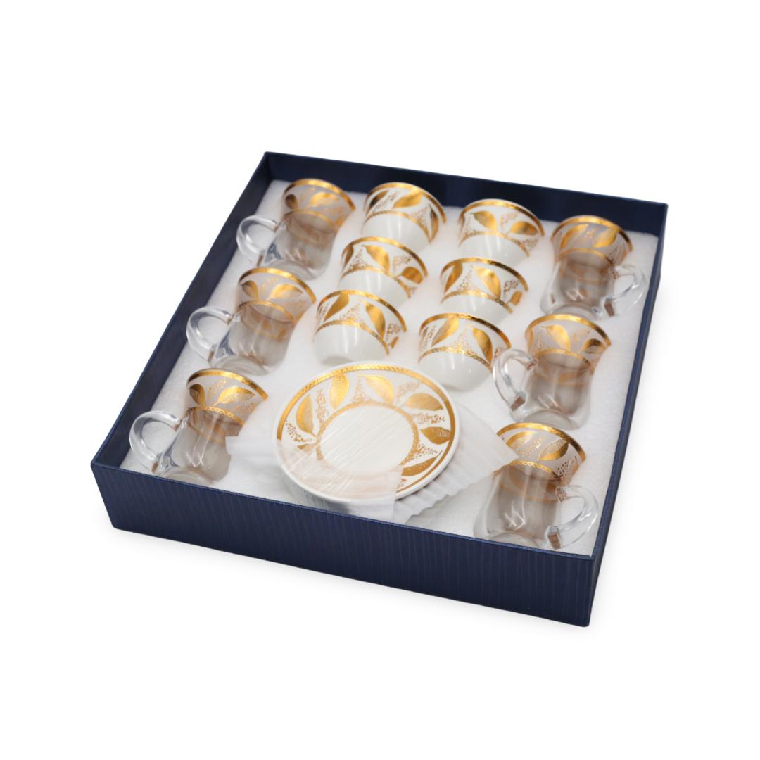 18Pcs Gold Tea Set For 6 Person 880009136