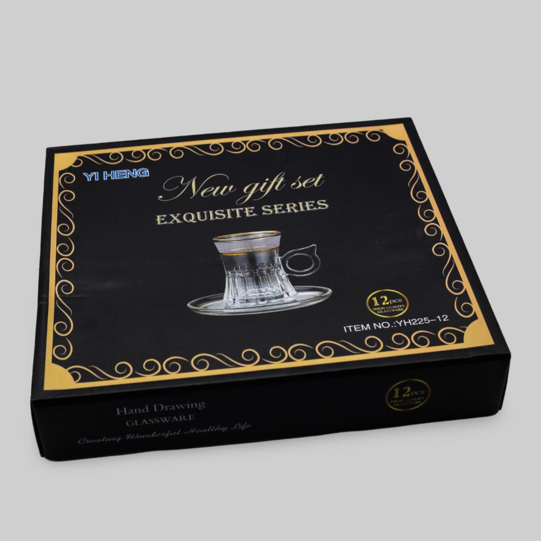 12Pcs Blue Tea Cups Set For 6 Person 880009150