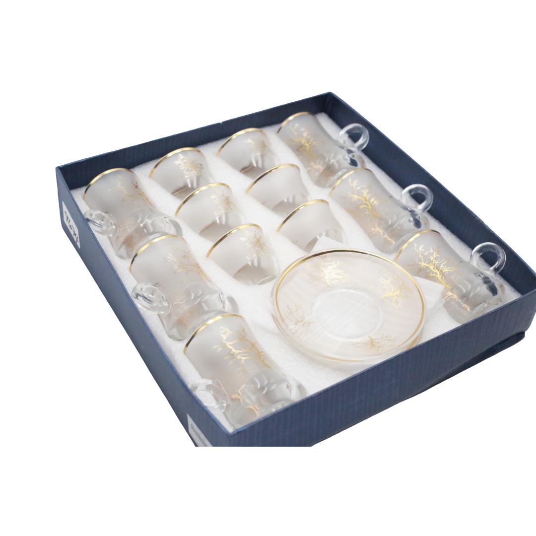 18Pcs Arabic Gold Tea Glass Set For 6 PersonStyle 5 880009674
